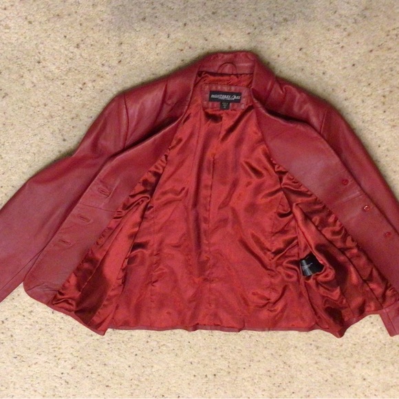 Final days - Monterey Bay Soft Red Leather Blazer Jacket - Picture 4 of 5